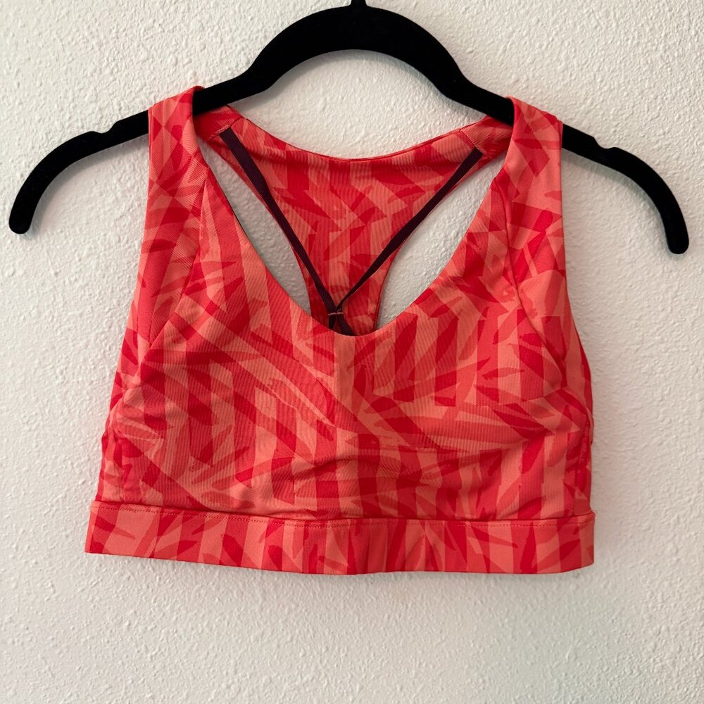 Salomon Sports Bra – Red/Coral Print (Never Worn)